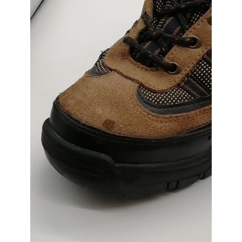 Wrangler Shoes Mens Work Boot Brown Leather Lace Up Steel Toe Slip Resistant 5.5